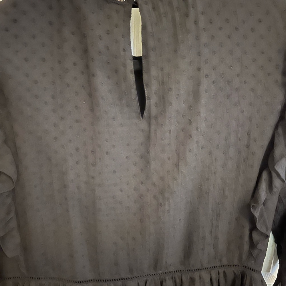 Zara floral embroidered dotted dress - Picture 3 of 6